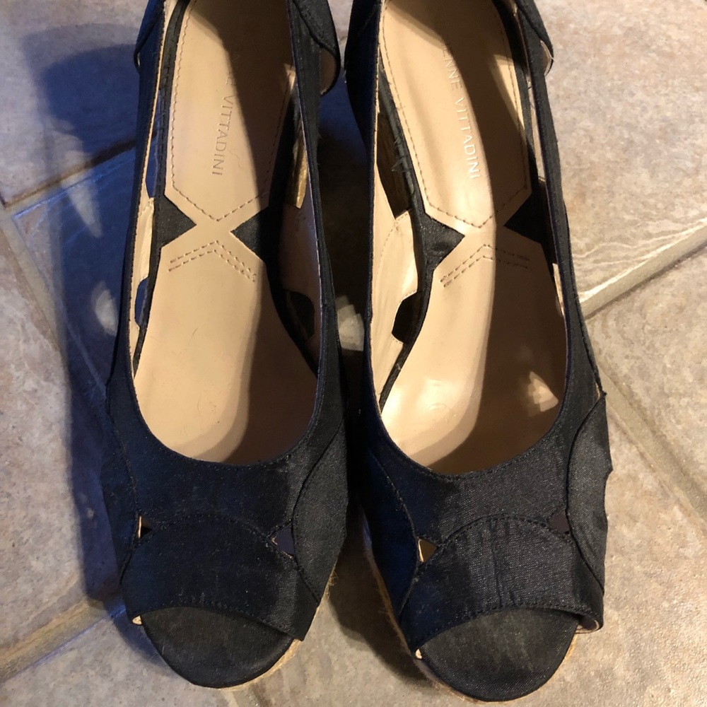 Black Espadrille Wedge